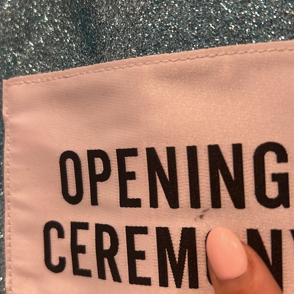 Opening Ceremony Shimmering Teal Tote should bag dead stock blue glitter new - Picture 4 of 13